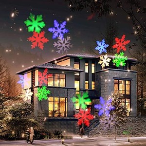 detalles de proyector foco led luces de navidad copos de nieve estrellas decoracion navideno