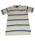 Vtg Polo Ralph Lauren Youth 18 White Striped Shirt Small Horse Made In USA