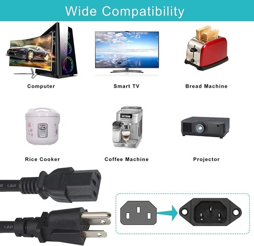 AC Power Cord for Roland RD-700 RD-700GX RD-700NX RD-700SX Piano Keyboard - Picture 3 of 6