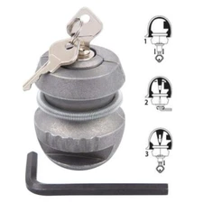 2" Tow Ball Trailer Coupler Hitch Lock Heavy-Duty Caravan Anti Theft Security