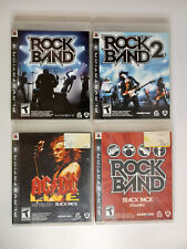 Rock Band Playstation 3 Lot of 4: 1 - 2 - AC/DC Live - Track Pack Vol. 2 - PS3