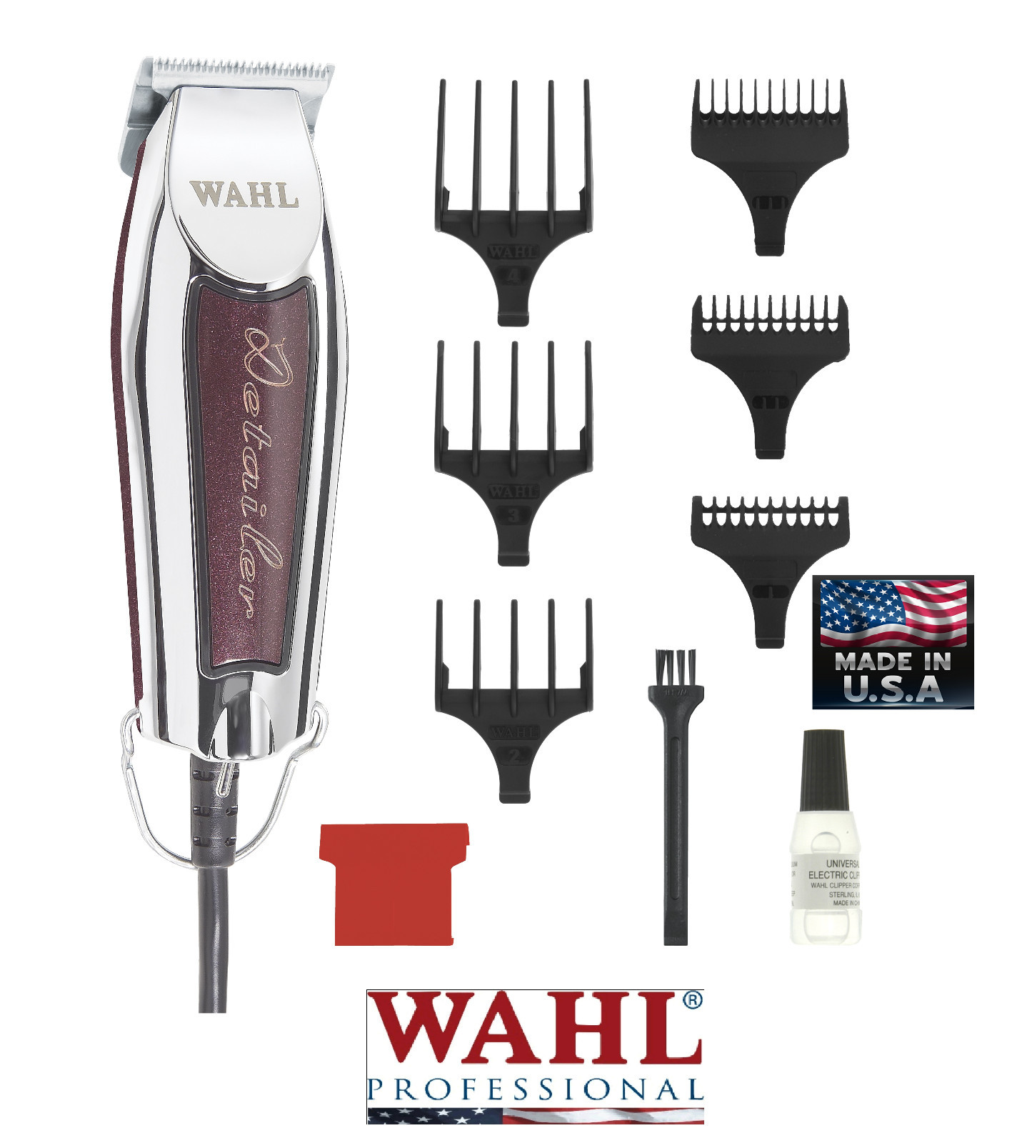 Wahl Pet Grooming Detailer TRIMMER/CLIPPER KIT w/Blade,Guide Comb SET