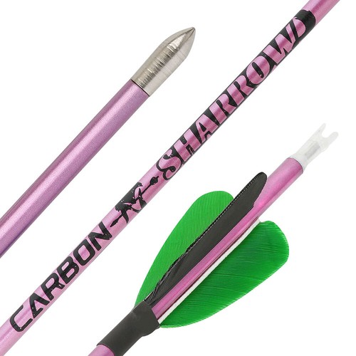 31'' Archery Pure Carbon Arrow Spine 400-1000 2'' Heart Natural Feather Shooting - Picture 9 of 13