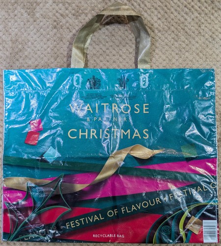 Waitrose & Partners Christmas Recyclable Bag 50x40x21cm - Picture 2 of 7
