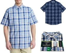Chaps Men's Short Sleeve Shirt The Easy-Care Classic Fit, Sz: M, L, XL, XXL