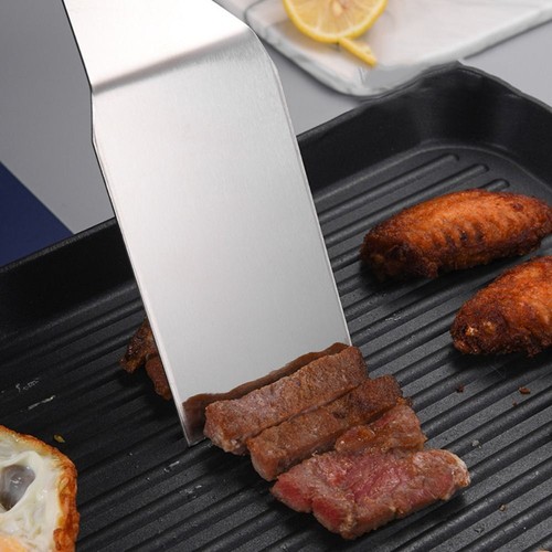 Wood Handle Pizza Shovel Stainless Steel Frying Pan Spatula Teppanyaki - Picture 4 of 14