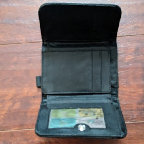 Unisex Trifold Flex Wallet Black & Fire Flames CC Slots Coin & Other Pockets - Picture 8 of 15