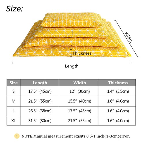 Dog Sleeping Bed Cotton Cushion Mat for Kennel Replacement for French Bulldog - Picture 2 of 14