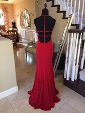 $358 NWT RED JVN BY JOVANI PROM/PAGEANT/FORMAL DRESS/GOWN #21053 SIZE 6