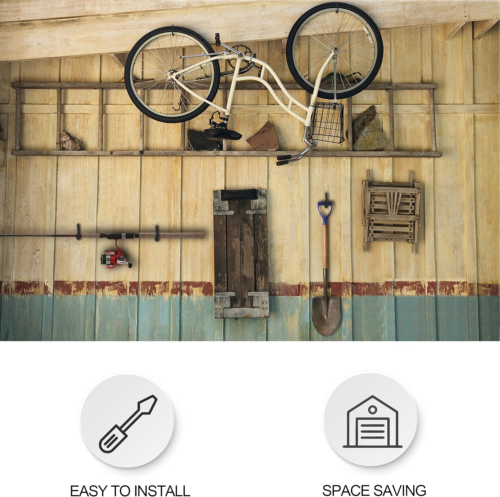 Bike Hooks for Garage Wall, 6 Pack Heavy Duty Bicycle Hangers for Hanging, Wall - Picture 7 of 12