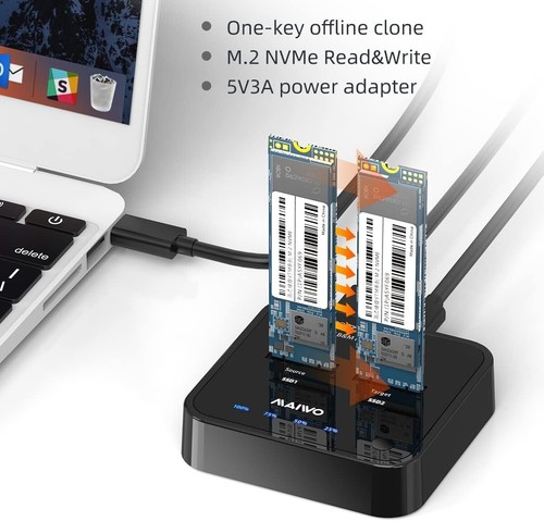 High-Speed K3016P M.2 NVMe Duplicator Dock: Clone SSDs Offline at 10Gbps - Afbeelding 6 van 10