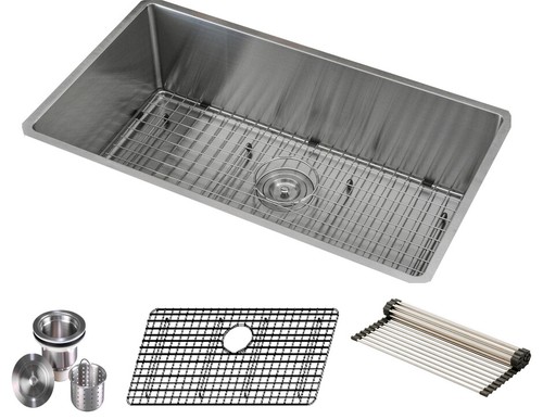 16 Gauge Undermount Stainless Steel Kitchen Sink Grid Strainer Colander 31 inch - Picture 9 of 10