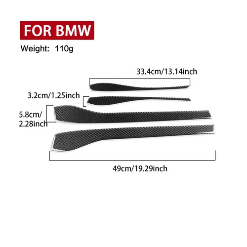 Tapicería de panel de poste de puerta interior de fibra de carbono real para BMW Serie 4 M4 G26 G20 G28 - Imagen 2 de 6