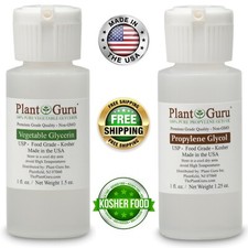 Vegetable Glycerin Propylene Glycol 1 oz Each USP 99.9  Pure Food Grade VG PG
