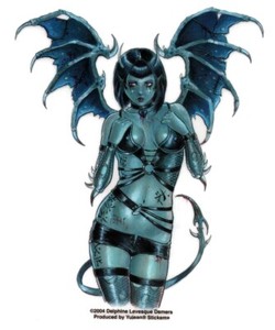 Demon Girl Vinyl Sticker
