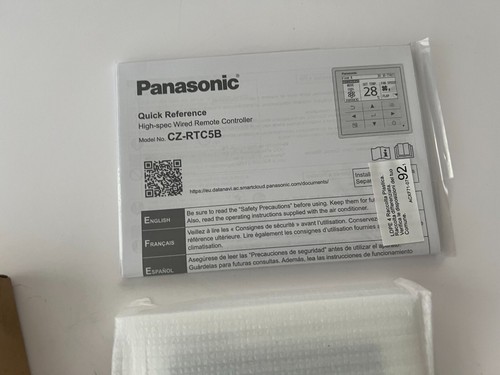 Panasonic CZ-RTC5B Hard Wired controller Air conditioning control - Picture 3 of 8