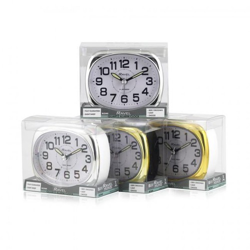 Ravel Small sized pillow shaped Bedside Quartz Alarm Clock Multiple Colour - Picture 1 of 13