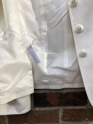 NWT Ann Taylor Linen Jacket w/ Pin - Size 12 - Cream / Ivory/ White - MSRP  $168 - Picture 11 of 11