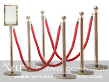 Rope Stanchions, Rope Barriers, Rope Stands, Combo Set,  VIP CROWD CONTROL