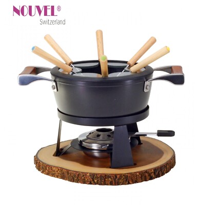 Fleischfondue bis 6 Pers. Nouvel Swiss * ANTIK * Gusstopf Induktion AKTION