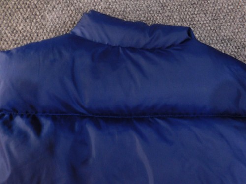 LL Bean Vest Mens small Blue Puffer vest outdoors zip reversible Goose Down - Picture 17 of 19