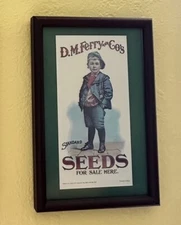 VINTAGE D.M. FERRY & CO. Standard Seeds Advertising Poster