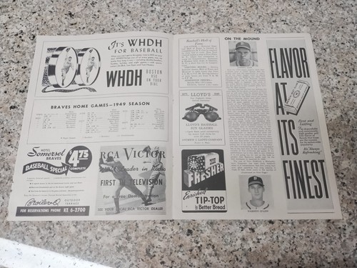 1949 Boston Braves vs. Chicago Cubs Program and Scorecard Scored - Picture 3 of 10