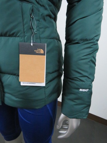 NWT Womens The North Face TNF Gotham Jacket Hooded 550-Down Winter Jacket - Sage - Picture 4 of 13