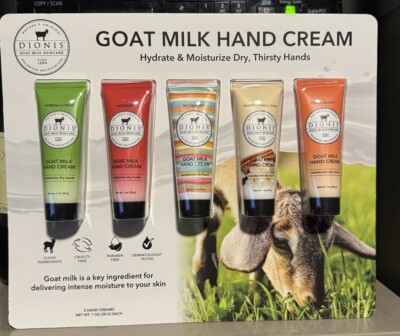 Dionis Goat Milk Hand Cream Set of 5 Assorted 1 oz EA