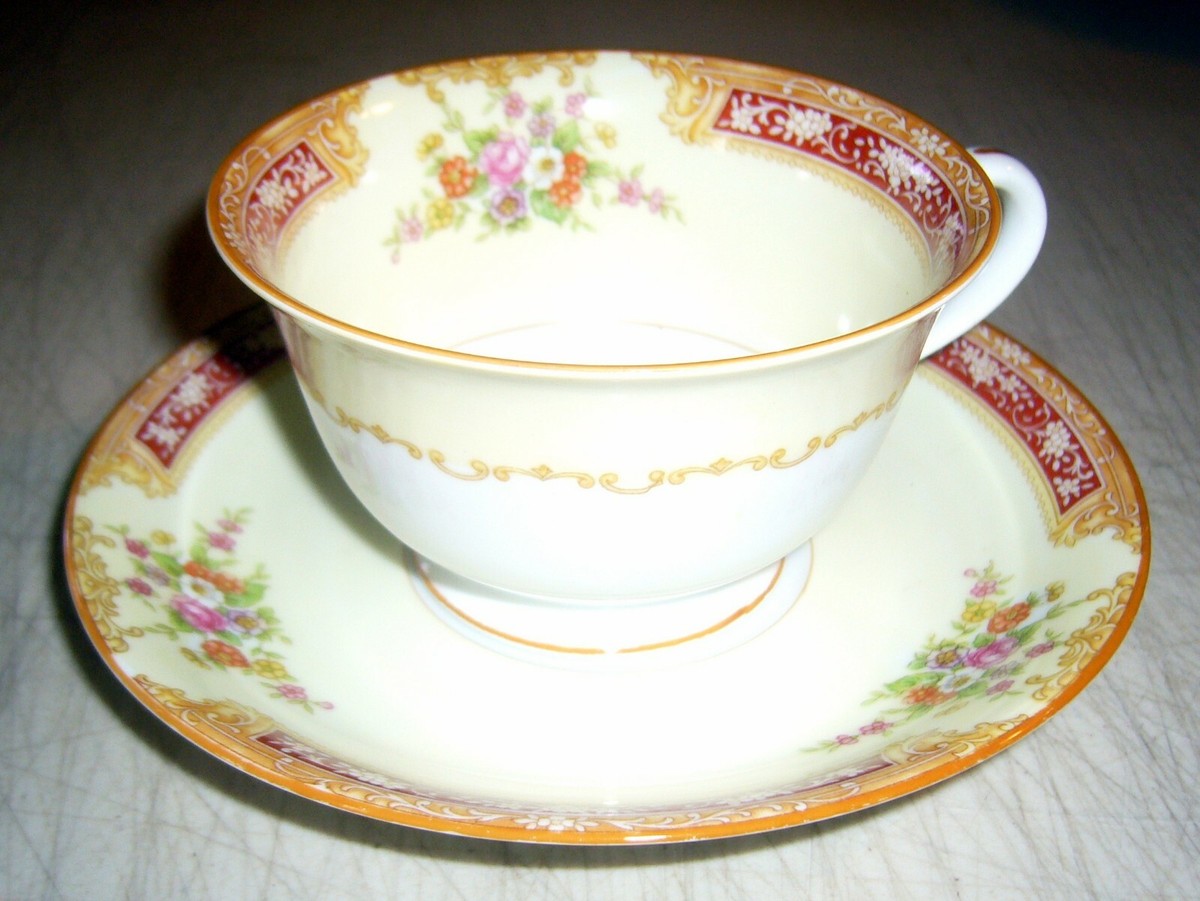 sfida 　VAIS PRO NORITAKE KINASHI Edition VINTAGE NORITAKE NIPPON TOKI KAISHA FOOTED CUP & SAUCER