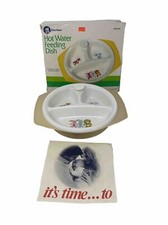 Vintage Gerber Hot Water Feeding Dish Deluxe Animals