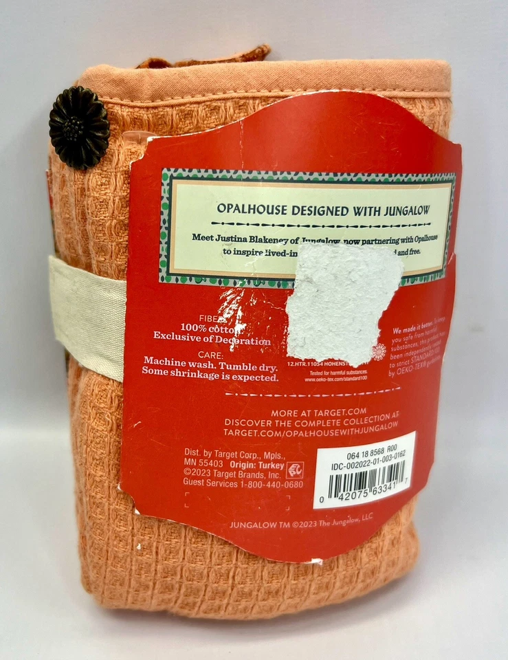 Opalhouse™ Envoltura para el cabello 100 % algodón gofre con apliques florales NUEVO Foto 2 de 4