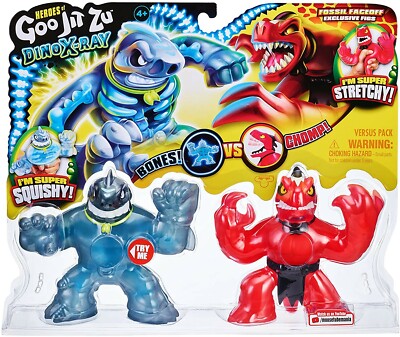 Heroes of Goo Jit Zu Dino X-Ray Fossil Faceoff Versus Pack - Thrash vs Verapz