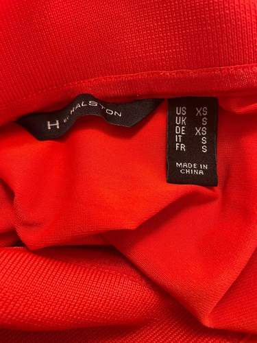 H by HALSTON 3/4 sleeve button down dress with collar, redish-orange, size xs - Picture 6 of 6