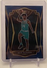 2021 SELECT BASKETBALL NICK RICHARDS PREMIER LEVEL BLUE ROOKIE RC CARD #167