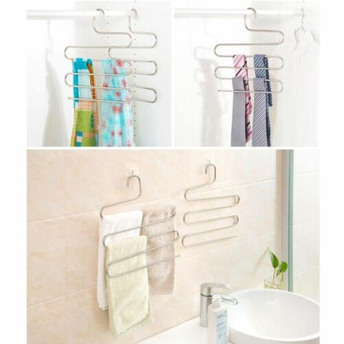 Clothes Pants Hanger S-Shape Trouser Holder Closet storage for Pants Jeans Scarf - Picture 7 of 11