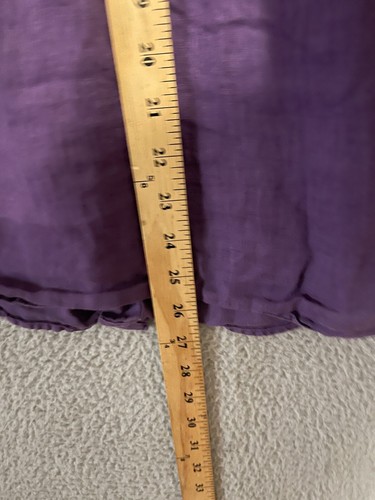 Ralph Lauren Damen Leinen Knopfleiste Top Größe 8 Lila Langarm Erwachsene - Bild 5 von 5