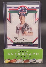 2022 Panini Stars & Stripes Brandon Sproat Team USA BLACK Auto #/125 Mets