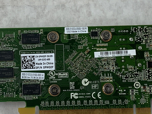 Dell NVIDIA Quadro 600 0PWG0F 1GB 128-Bit DDR3 PCIe Video Graphics Card GPU  - Picture 6 of 7