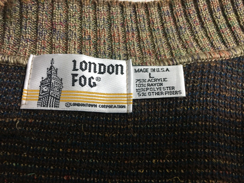 London Fog cardigan sweater Actec Vtg - Picture 4 of 5