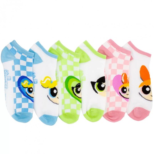 Powerpuff Mädchen Socken 6 Paar NoShow Knöchel Osterkorb Neuheit OSFM 9-11 Unisex