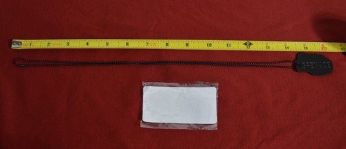 GUANTI GRANATA COLLANA MILITARE $9 nero con logo in rilievo catena a sfera nuovi con etichette - Foto 3 di 3
