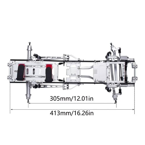 Kit de chasis doble I-Beam 2x2 pre-corredor para piezas de radiocontrol de 1/10 SCX10 I III Pro TRX4 - Imagen 2 de 17