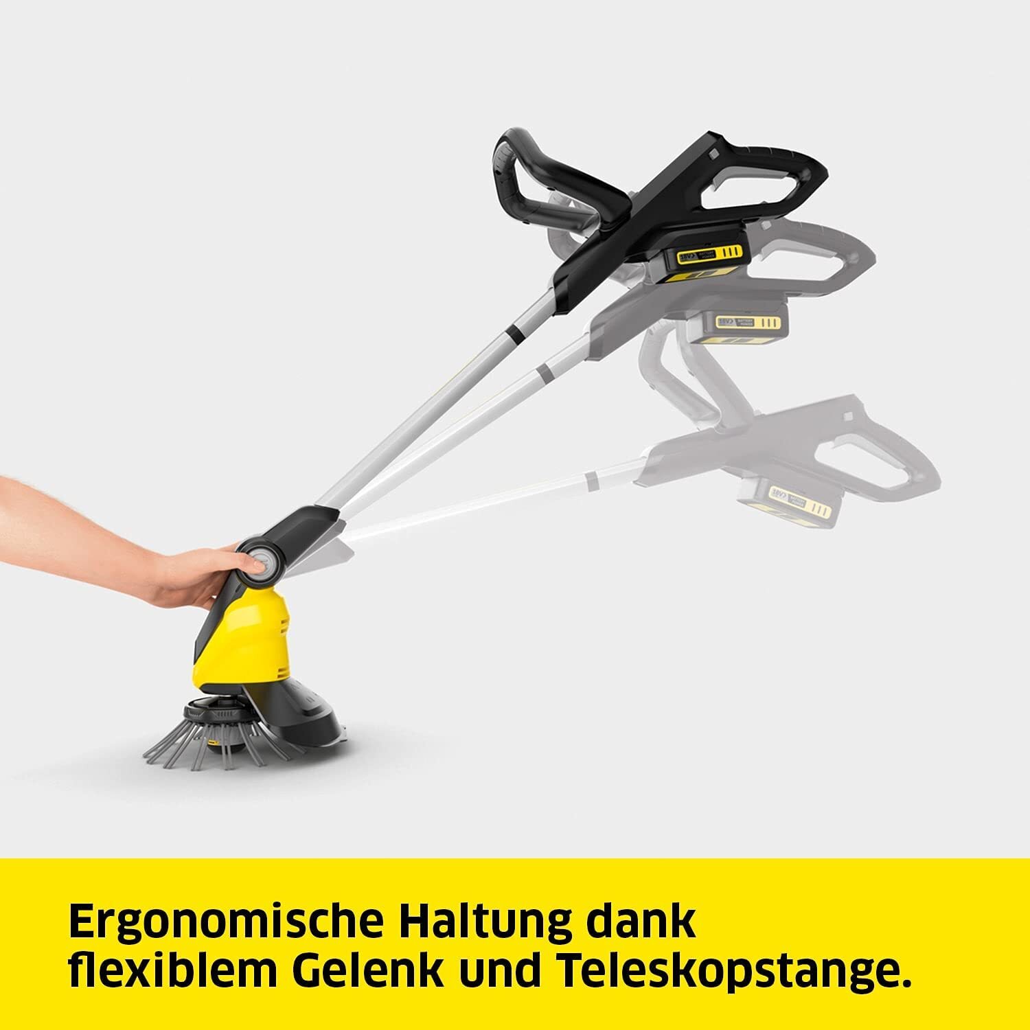 Kärcher 14452440 18V Akku-Unkrautentferner WRE18-55 Reinigungskopf Teleskopstiel