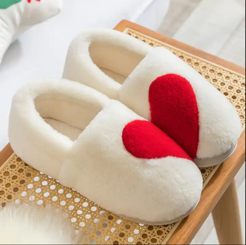 Love Couple Warm Slippers Soft Bedroom House Shoes Women Men Cute Plush Cotton - Picture 5 of 5