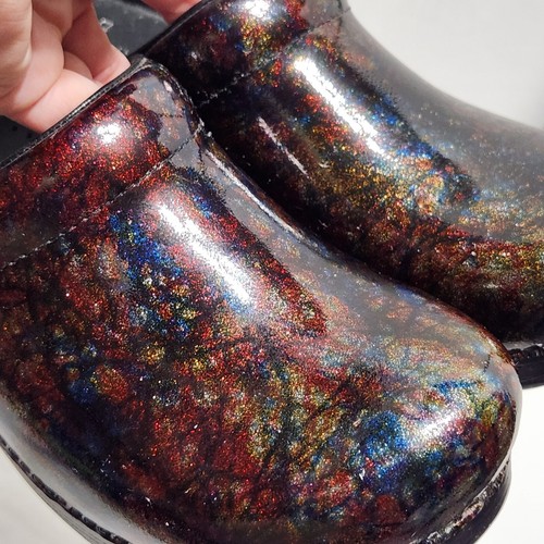 Dansko Still Clogs Schuhe Damen Größe 40 US 9 1/2 Mehrfarbig Rainbow Scribble - Bild 6 von 11