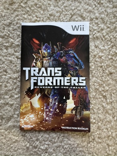 TRANSFORMERS: REVENGE OF THE FALLEN (2009) Nintendo Wii Manual Only