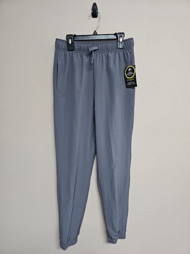 NWT ATHLETIC WORKS Boy's Pants Elastic Waist Drawstring Gray Stretch.Size XL