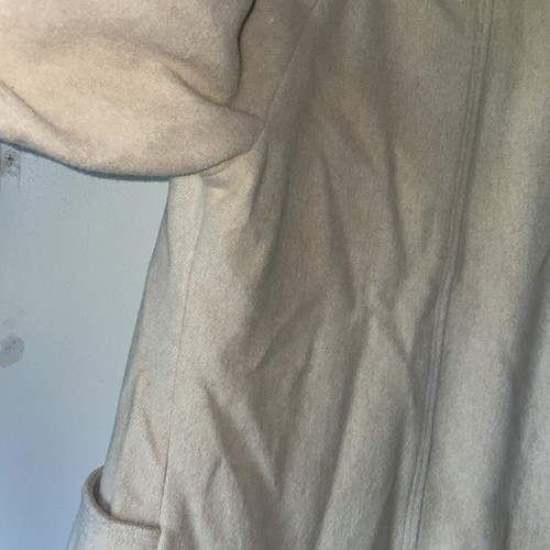 Herman Kay Wool Coat Womens Size 10 Lined Collared Pockets Button Up Beige Tan - Picture 7 of 10