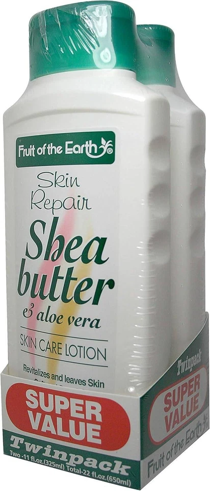 Fruit of the Earth Shea Butter and Aloe Vera Lotion Twin Pack 11 oz Pack of 2 - Image 2 of 4